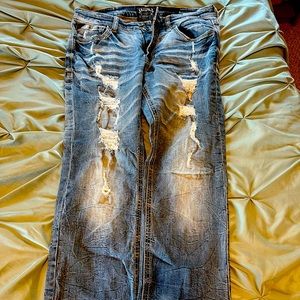 Salvage destructive straight jeans